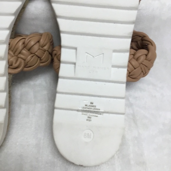 Mark Fisher Jamie Flat Espadrille Slip-on Leather Sandals, Brown (Taupe) - Picture 5 of 5